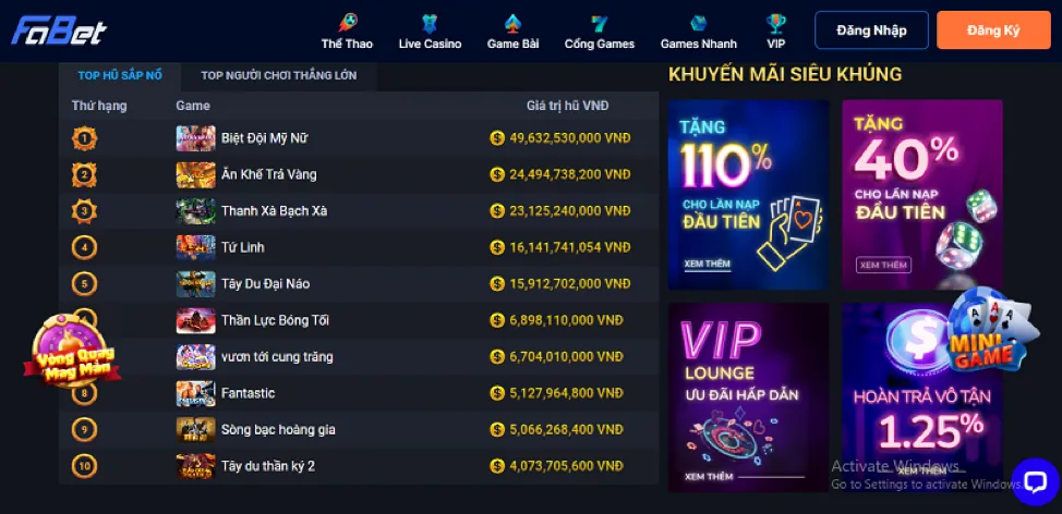 Tổng quan các cấp độ VIP của fb9 chính thức
